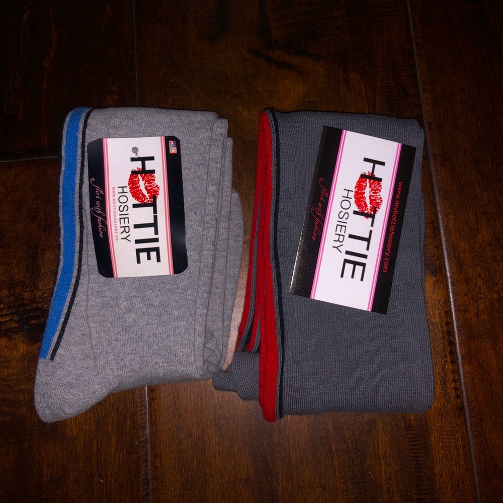 Light & Dark Grey with Blue or Red Stripes